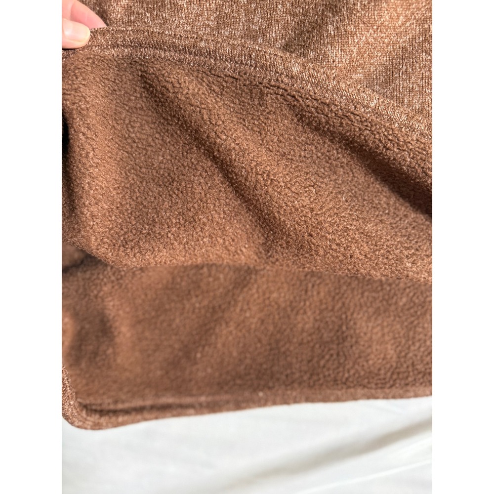 Carhartt Mens 2XL Relaxed Fit Quarter Zip Sherpa Lined Fleece Pullover Brown - Picture 9 of 9